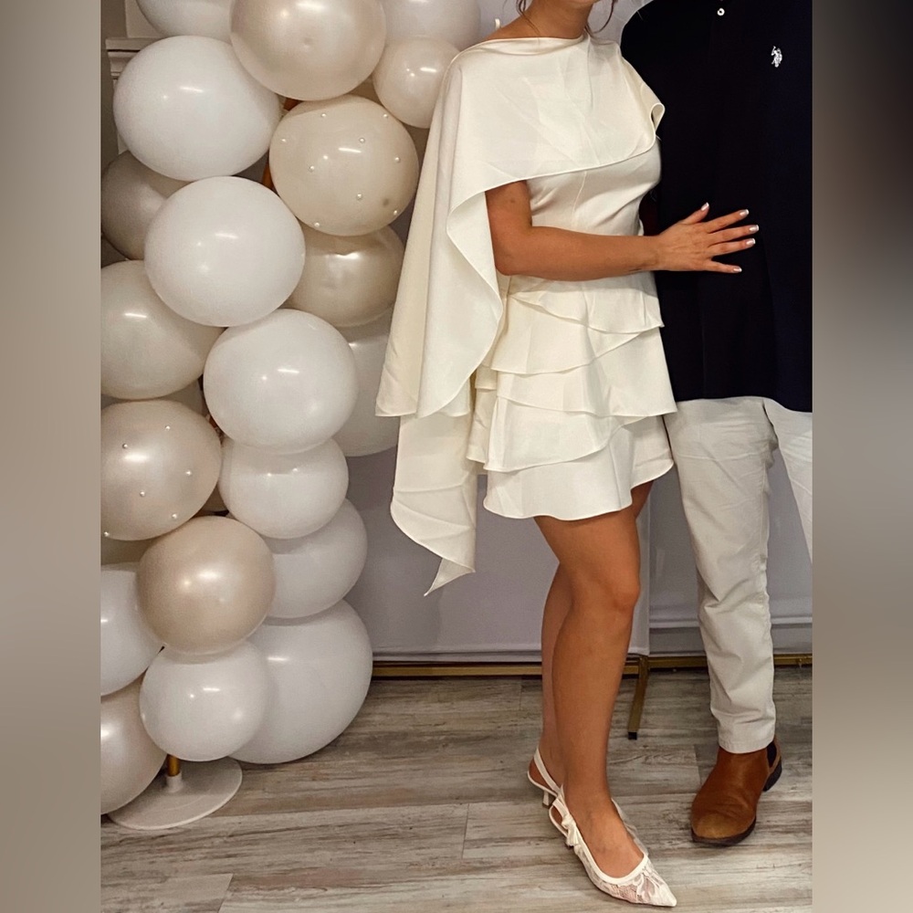 Chic Cream Ruffle Dress